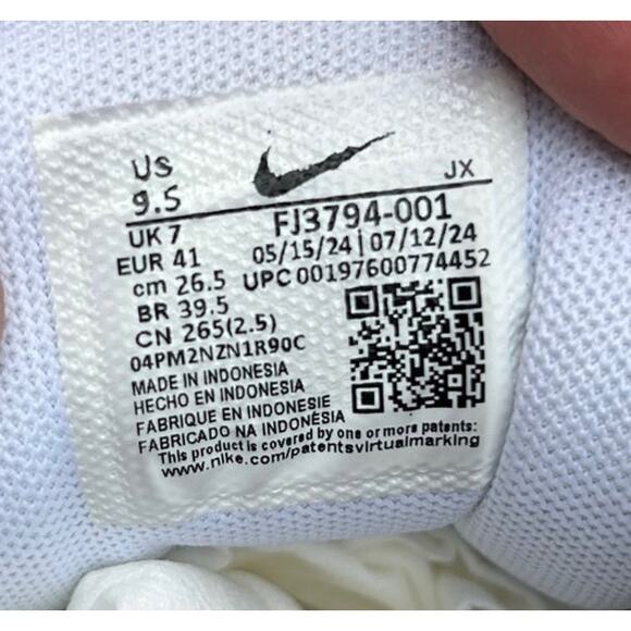 Nike Gamma Force Sneakers Womens 9.5 White Sail Casual Shoes FJ7944-001 - Picture 9 of 9